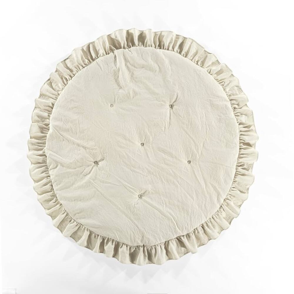 Lush Decor Baby Round Ruffle Play Mat, 36" Diameter